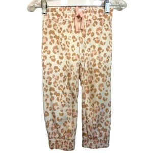GAP Kids Leopard Print Pajama Bottoms - Pink and Tan